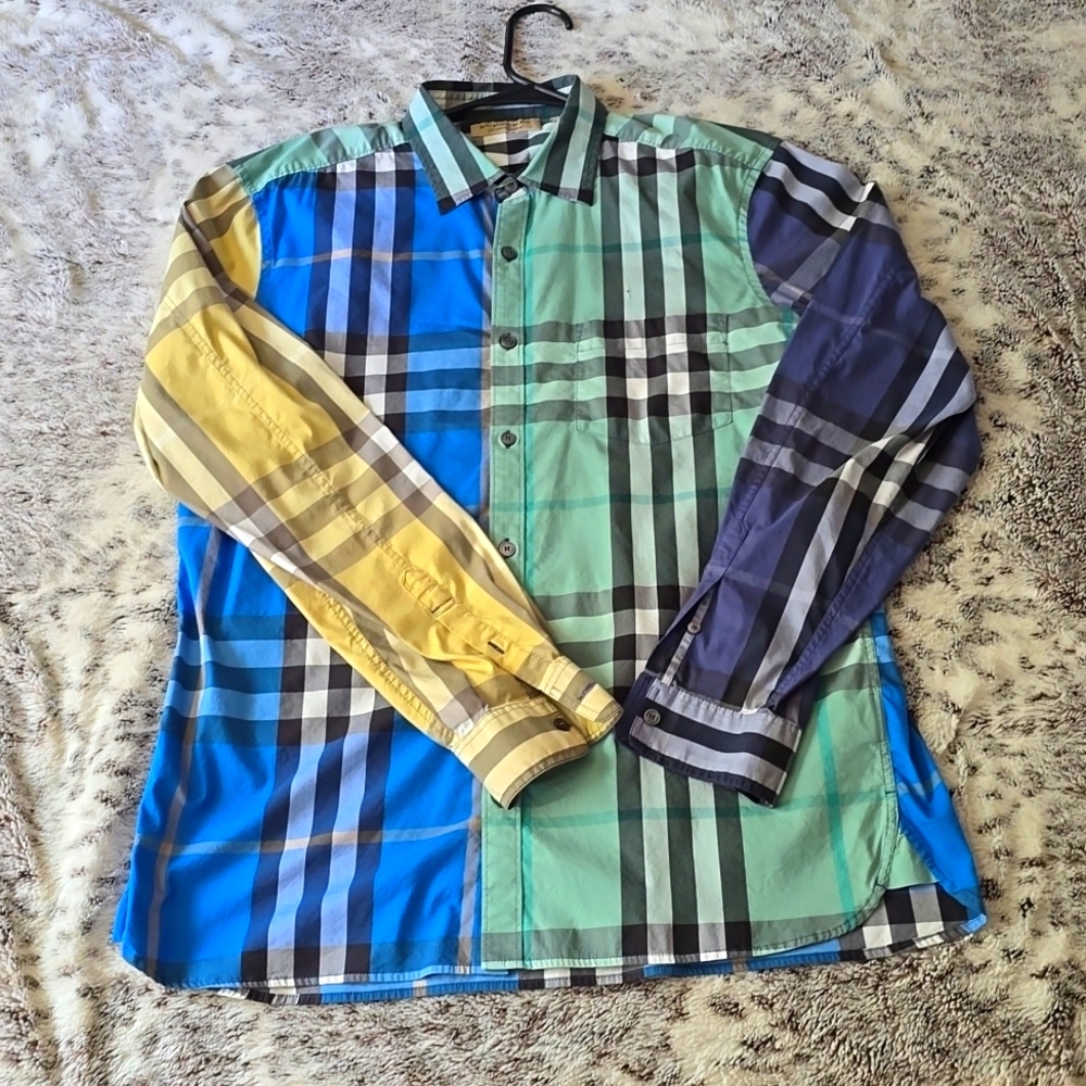 Burberry Multicolor Plaid Casual Button Down Shirt